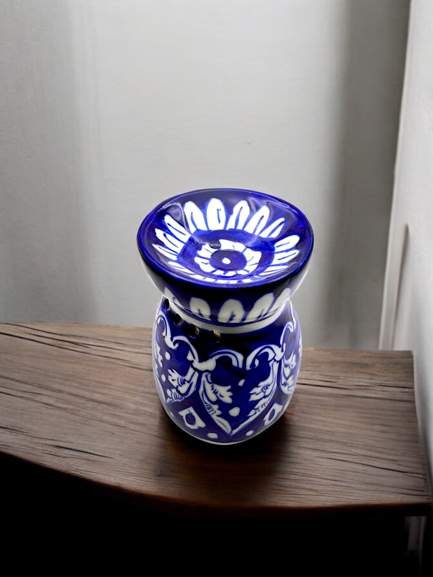 Blue Ceramic Pottery Aroma Oil Burner